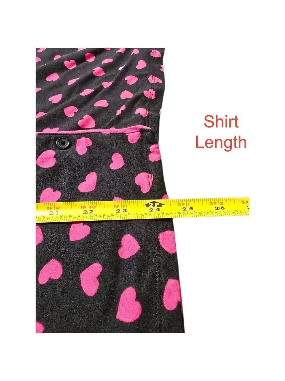Kate Spade Pink Hearts Long Sleeve Notch Collar Long Pajama Set Sz S